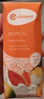 Tropical fruta y leche