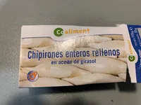 Chipirones enteros rellenos en aceite de girasol