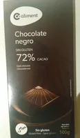 Xocolata negro sin gluten 72% cacao