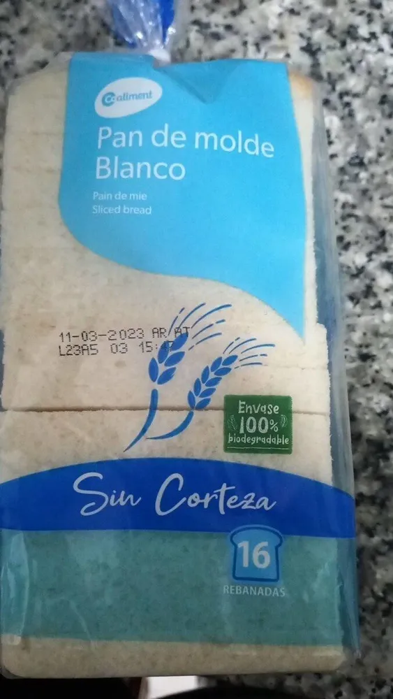 Pan de molde blanco