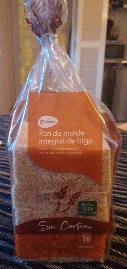 Pan de molde integral de trigo
