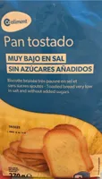 Pan tostado bajo en sal