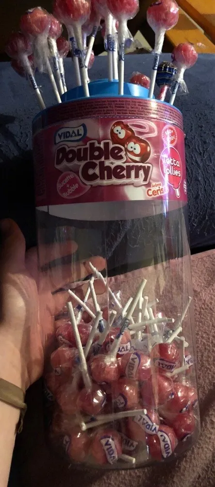 Bonbon Sucette Lottalollies Double Cherry Boite?
