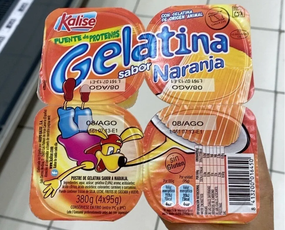 Gelatina sabor naranja