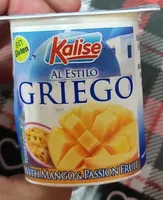 Yogurt griego sabor mango y fruta de la pasion