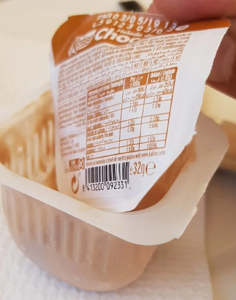 Helado chocolate