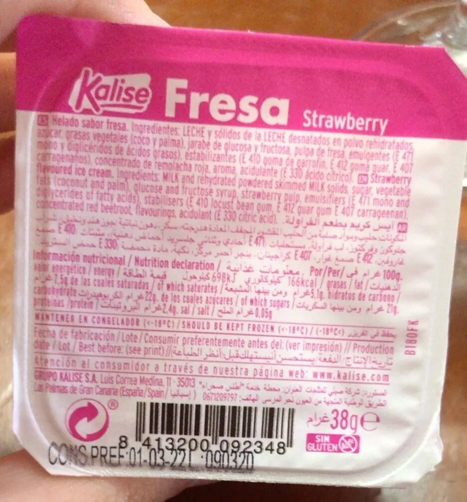 Kalise strawberry ice cream