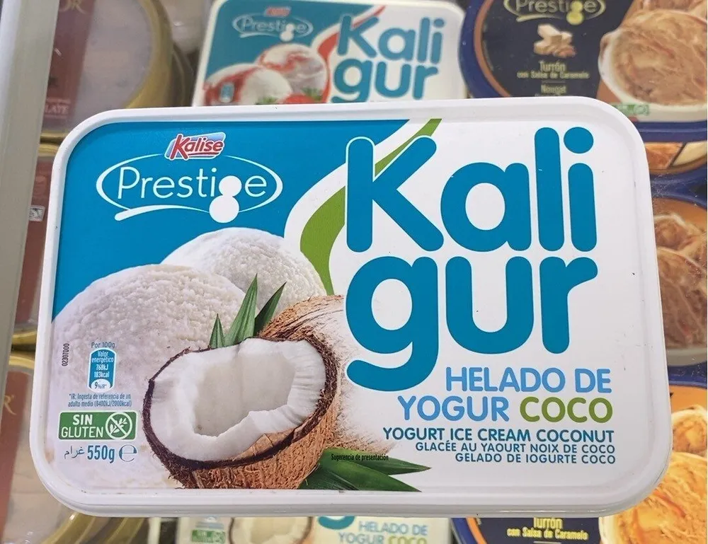 Kaligur helado de yogur coco