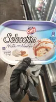 Tarima de helado Nata con nueces
