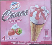 Conos de Nata y Fresa