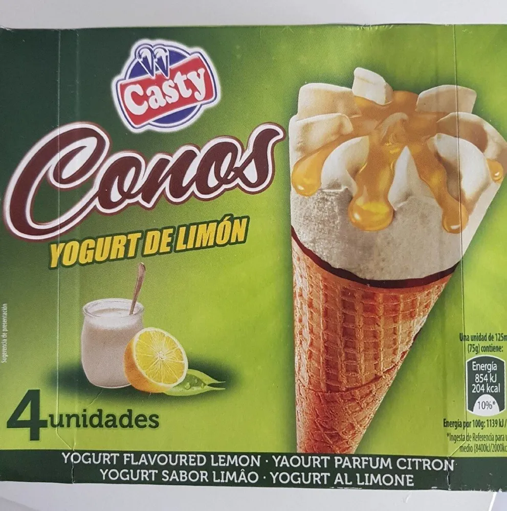 Conos yogurt de limón
