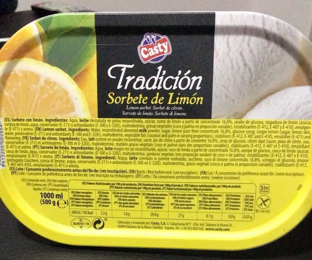 Tradición sorbete de limón