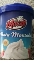Nata montada azucarada, aromatizada y congelada