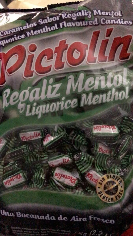 Caramelos regaliz mentol