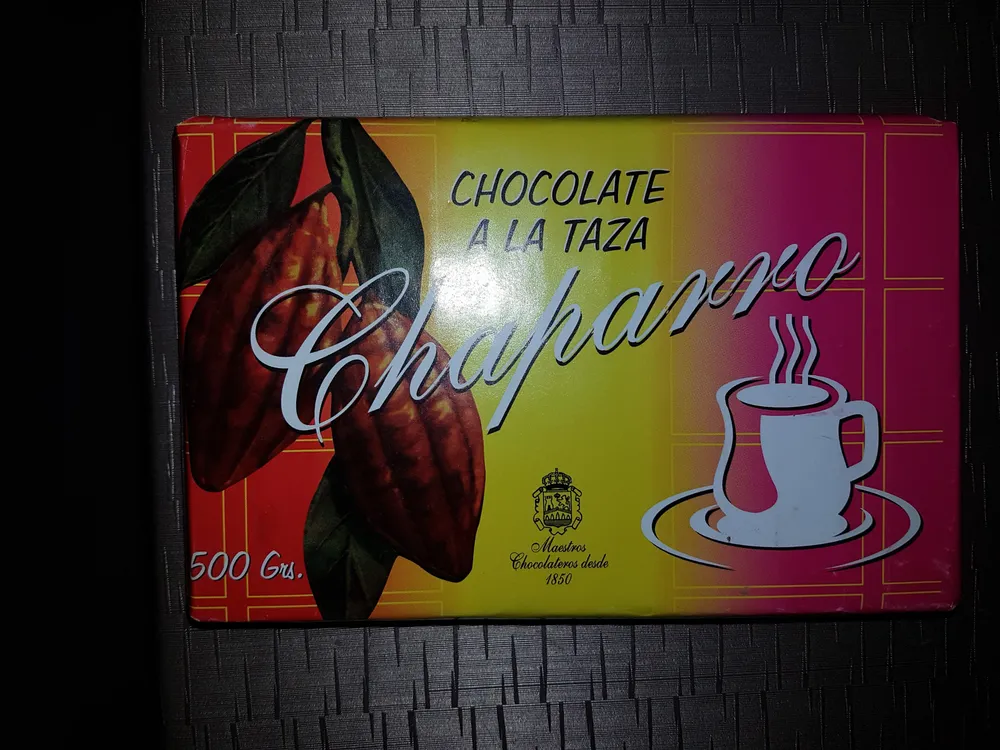Chocolate sin leche a la taza