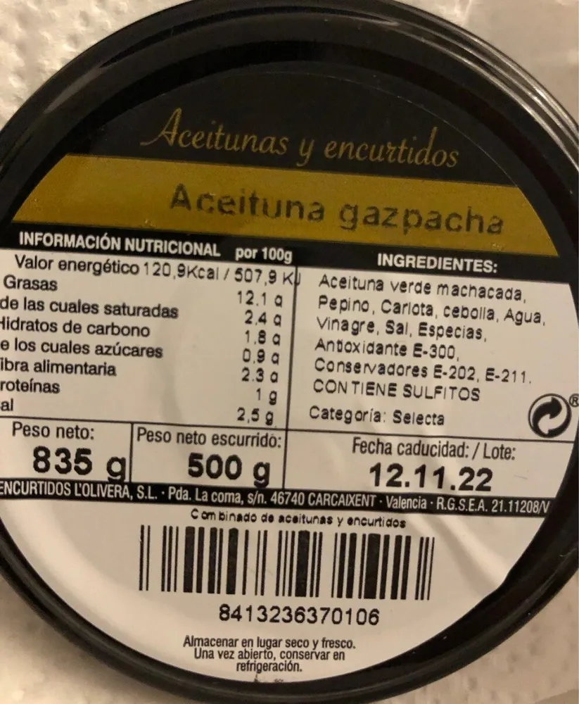 Aceituna gazpacha