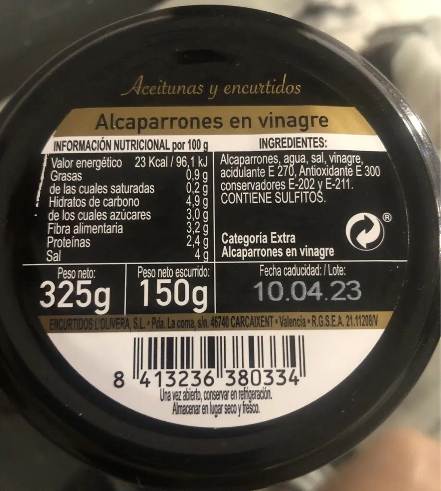 Alcaparrones en vinagre
