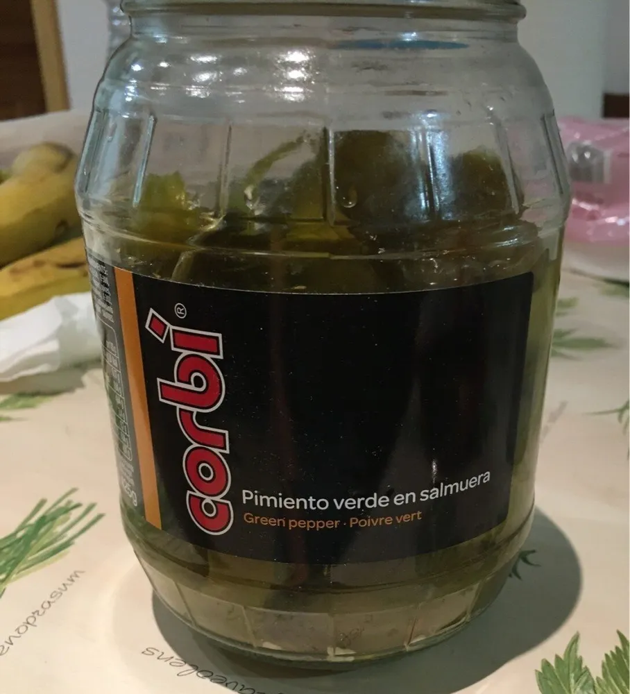 Pimiento verde en salmuera