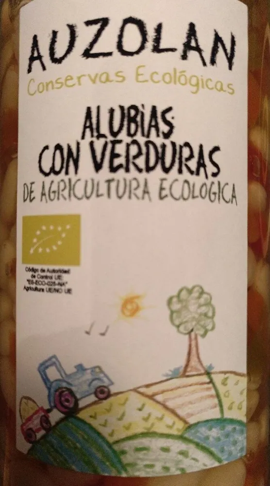 Alubias con verduras de agricultura ecológica