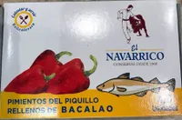Pimientos del piquillo rellenos de bacalao