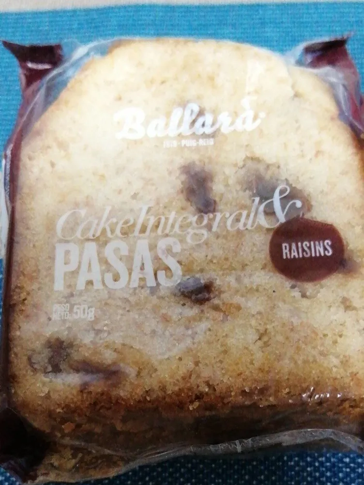 Cake integral y pasas
