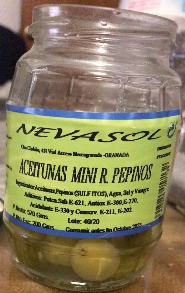 Aceitunas mini r. pepinos