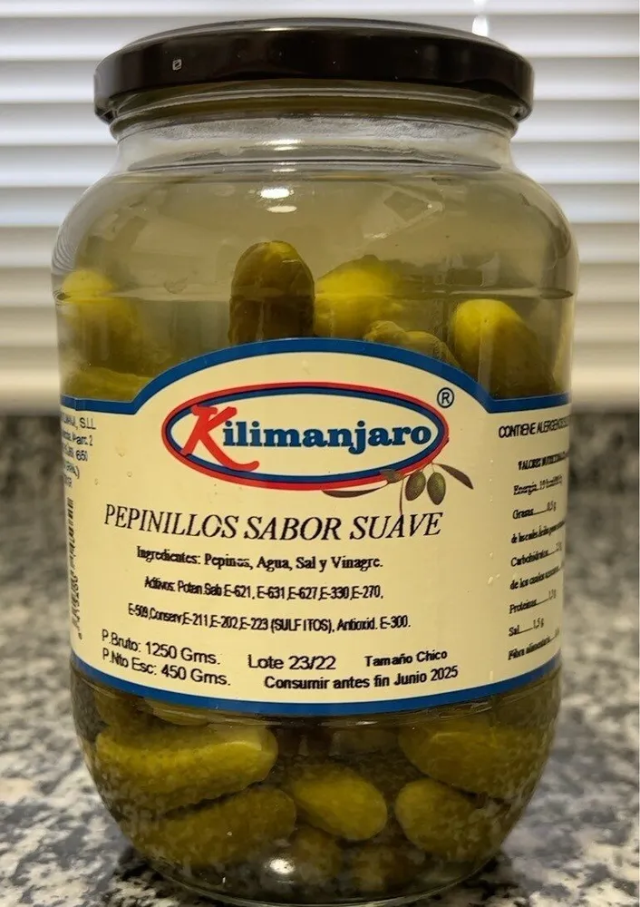 Pepinillos sabor suave
