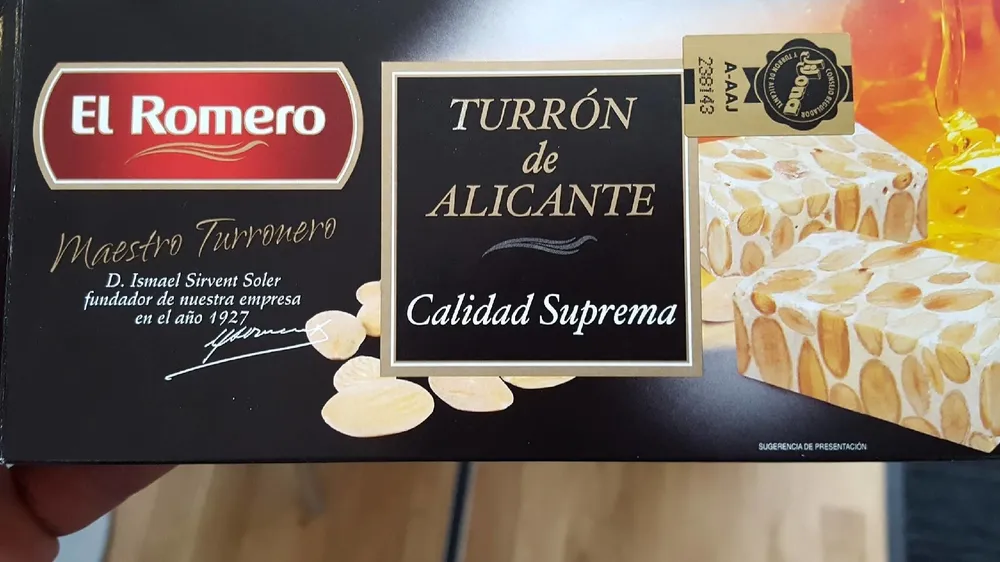 Alicante Turron - Crispy Bar With Whole Almonds