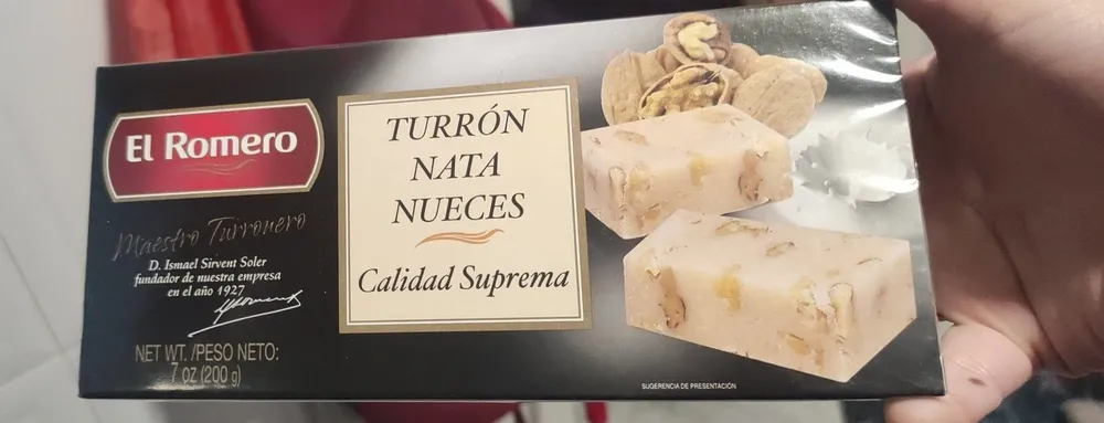 Turrón Nata Nueces