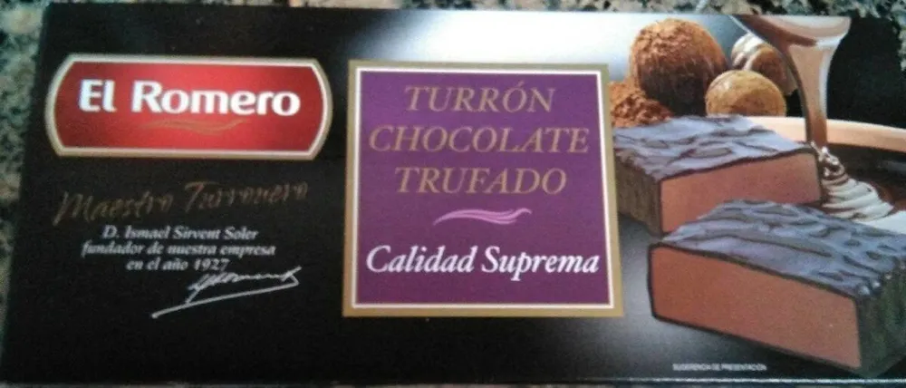 Turrón chocolate trufado