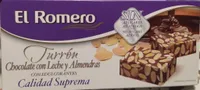 Turrón de chocolate con leche y almendras