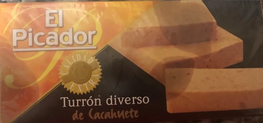 Turrón diverso de cacahuete