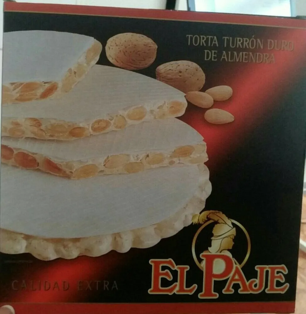 Torta de turrón duro de almendra