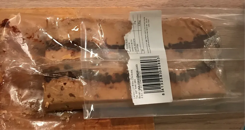 Turron blanco almendra con chocolate