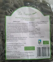 Plumas rayadas ecológicas con alga kombu