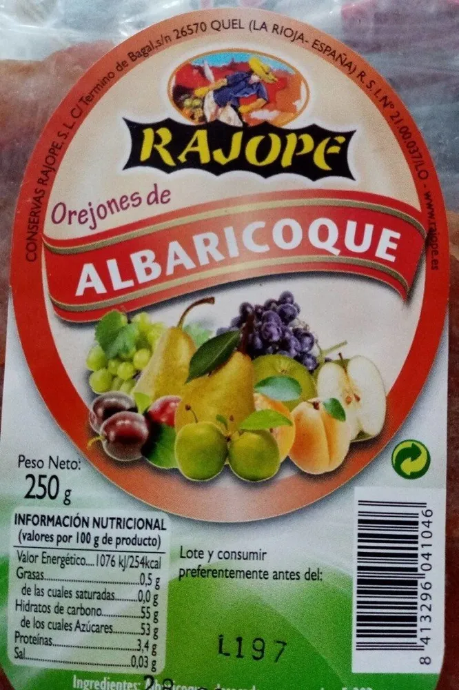 Orejones de albaricoque