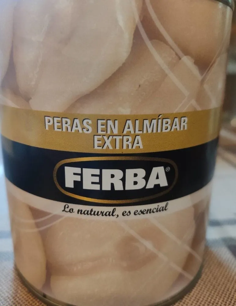 Peras en almibar
