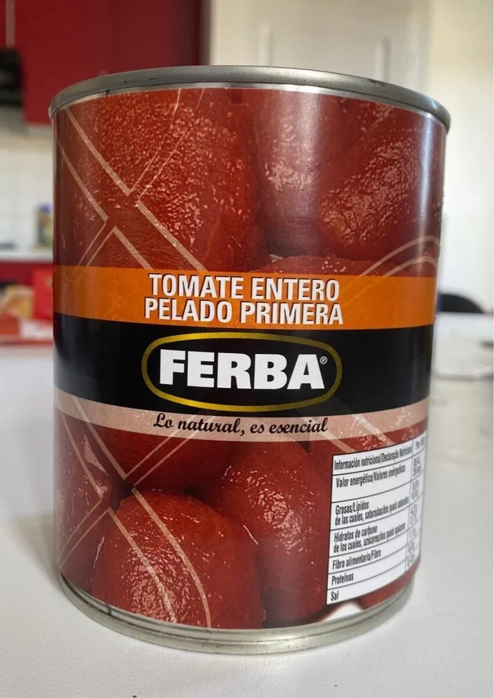 Tomate entero pelado primera