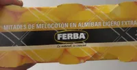 Mitades de melocotón en almíbar ligero extra