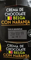 Crema de chocolate belga con naranja