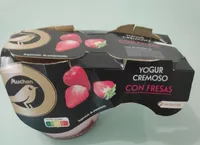 Yogur cremoso con fresas