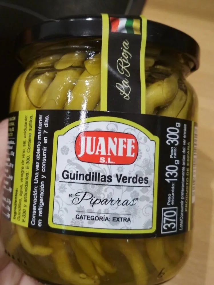 Guindillas verdes piparras