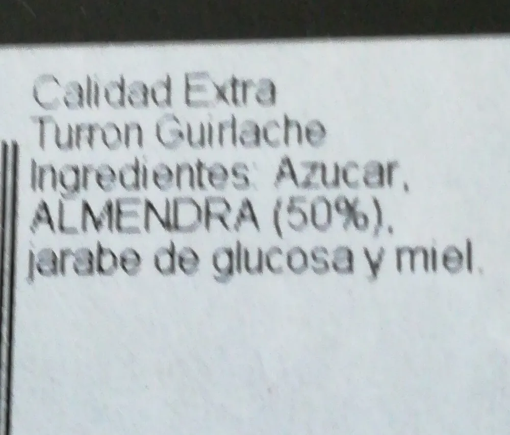 Turrón Guirlache Calidad Extra