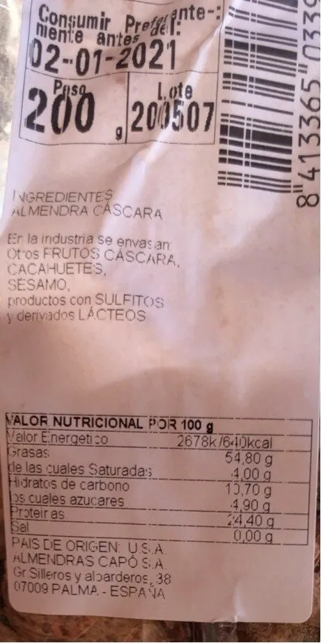 Almendrucos tostados