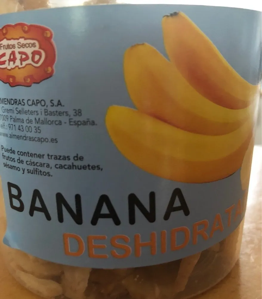 Banana deshidratada
