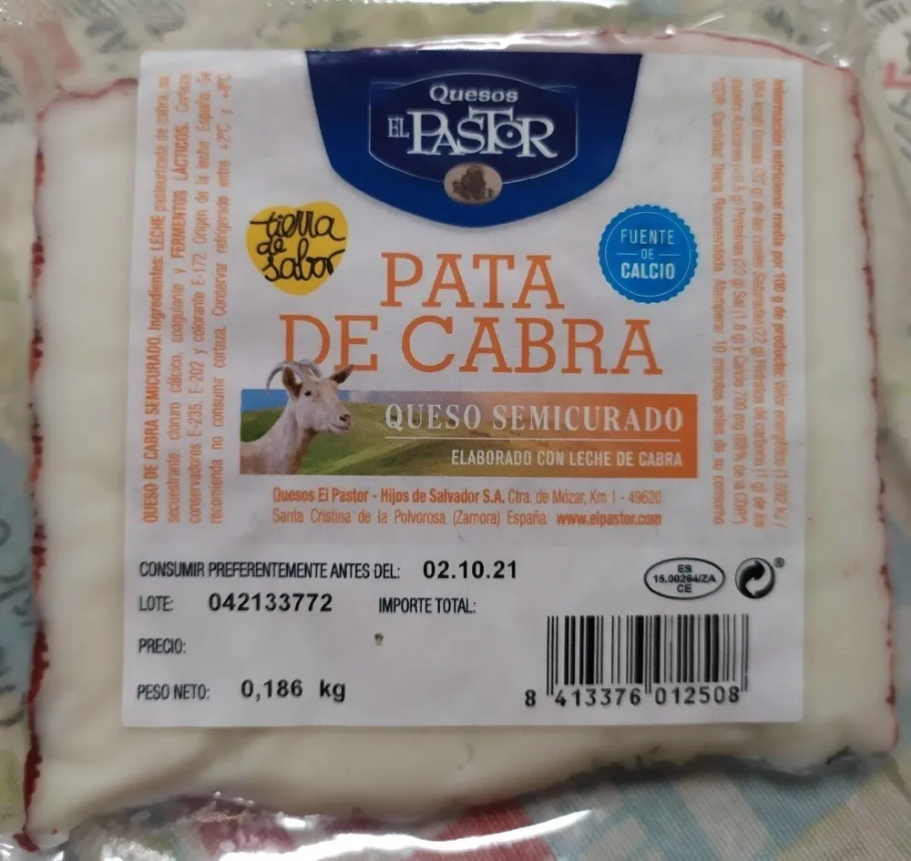Para de cabra queso semicurado