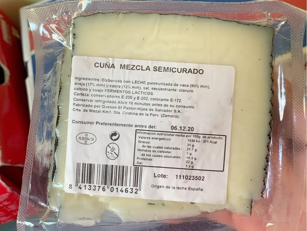 Cuña mezcla semicurado