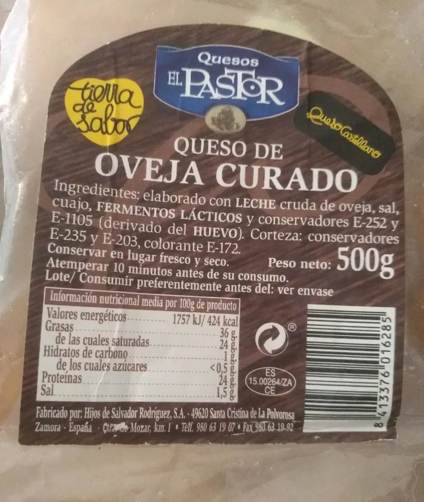 Queso de oveja curado