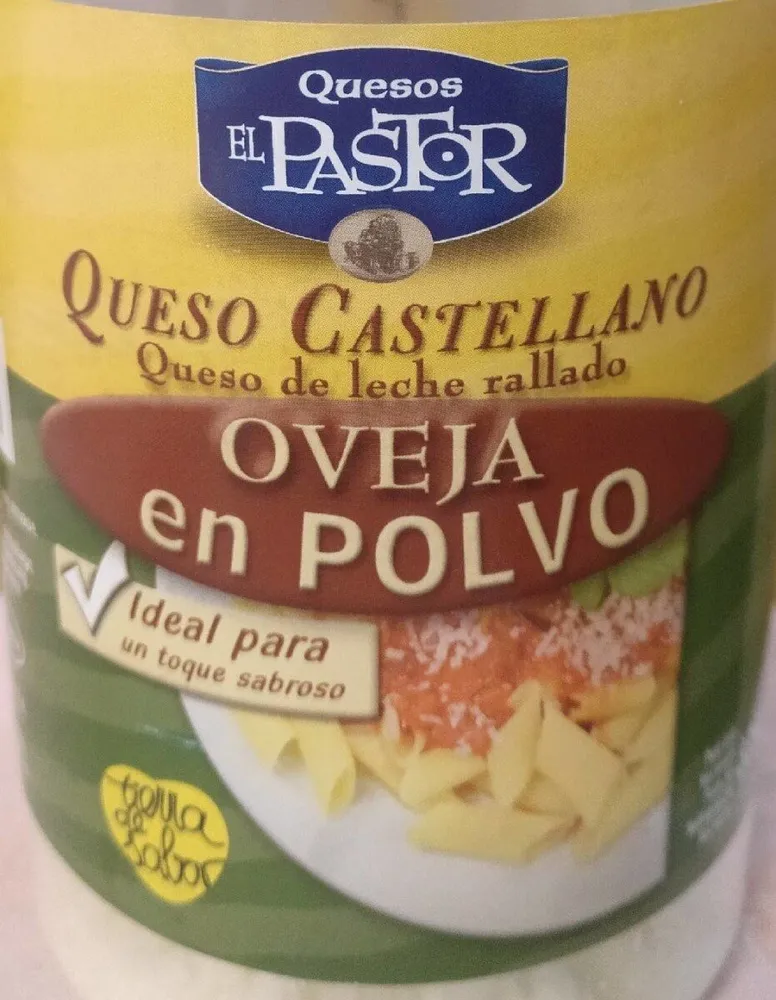 Queso castellano de leche rallado. Oveja en polvo