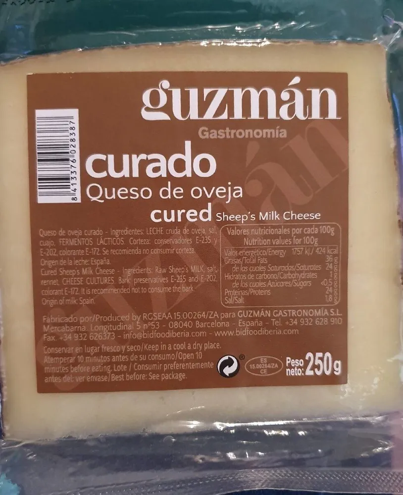 Guzmán queso curado de oveja